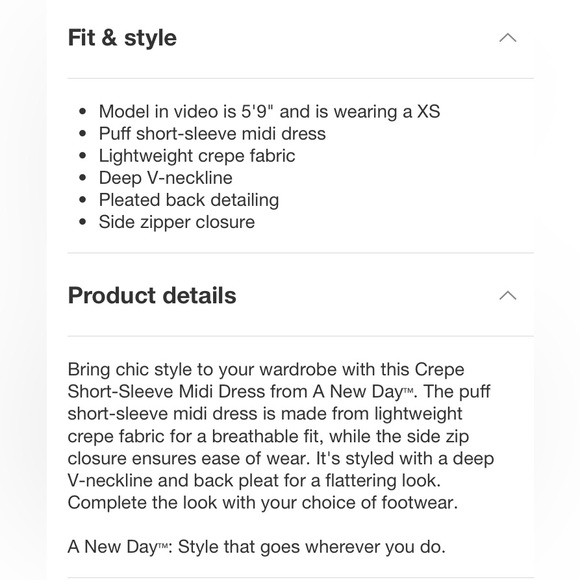 A new day pastel floral print puff sleeve midi dress medium - Picture 4 of 5